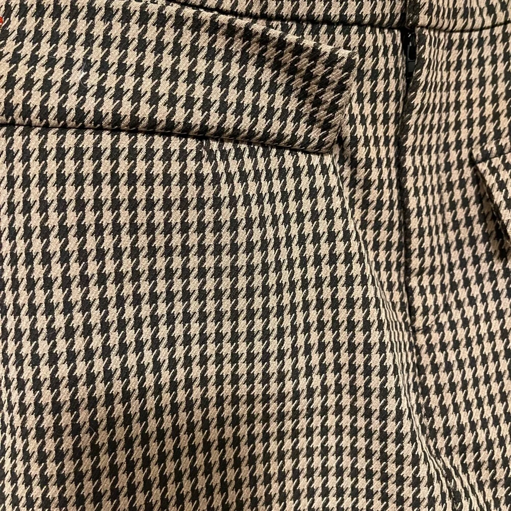 Zara Brown Houndstooth High Waist Tailored Skort Preppy Chic Academia Medium - Picture 4 of 11